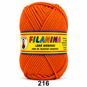 Lână 100% - 170 m/ 100GR, COD 216 - Portocaliu