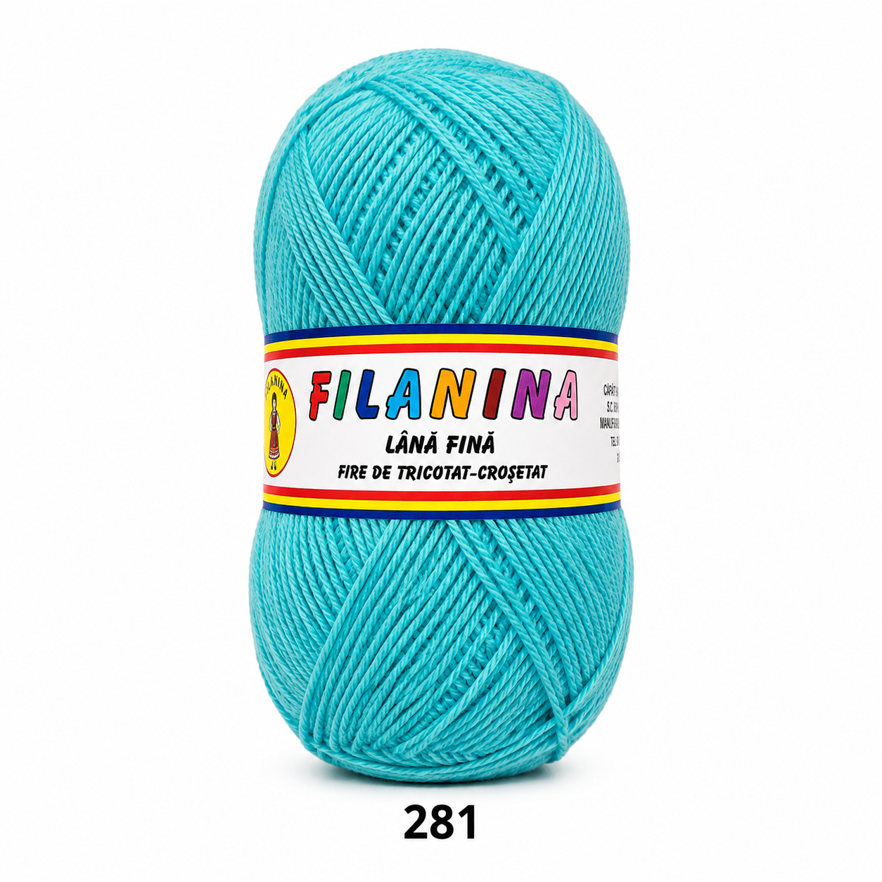 Lână 100% - 400m/ 100GR, COD 281- Turcoaz