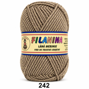 Lână 100% - 170 m/ 100GR, COD 242 - Bej cu sclipici