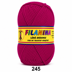 Lână 100% - 170 m/ 100GR, COD 245 - Rosu Zmeura