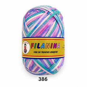 Fir Tip Panglică (Fetuccia) 100% Bumbac 386 DEGRADE cu lyurex