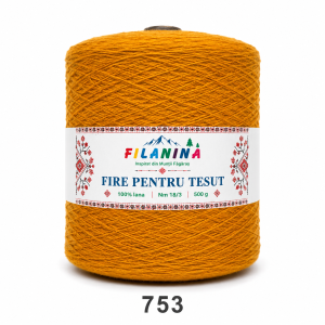 FIR PENTRU TESUT, 100% lana, Nm 18/3, cod 753, DOVLEAC AURIU, 500g