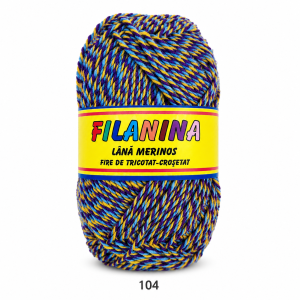 Lână 100% - COD 104 -MOULINE (mov, galben, bleu)