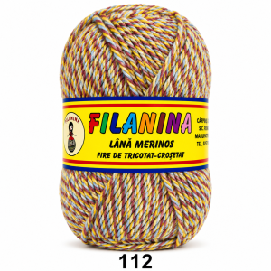 Lână 100% - COD 112 -MOULINE (maro, galben, gri deschis)