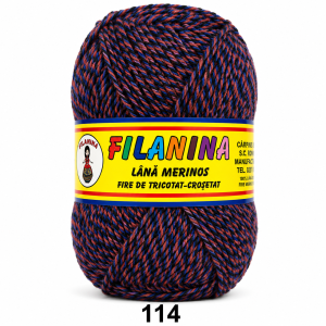 Lână 100% - COD 114 -MOULINE(bleumarin, negru, maro )