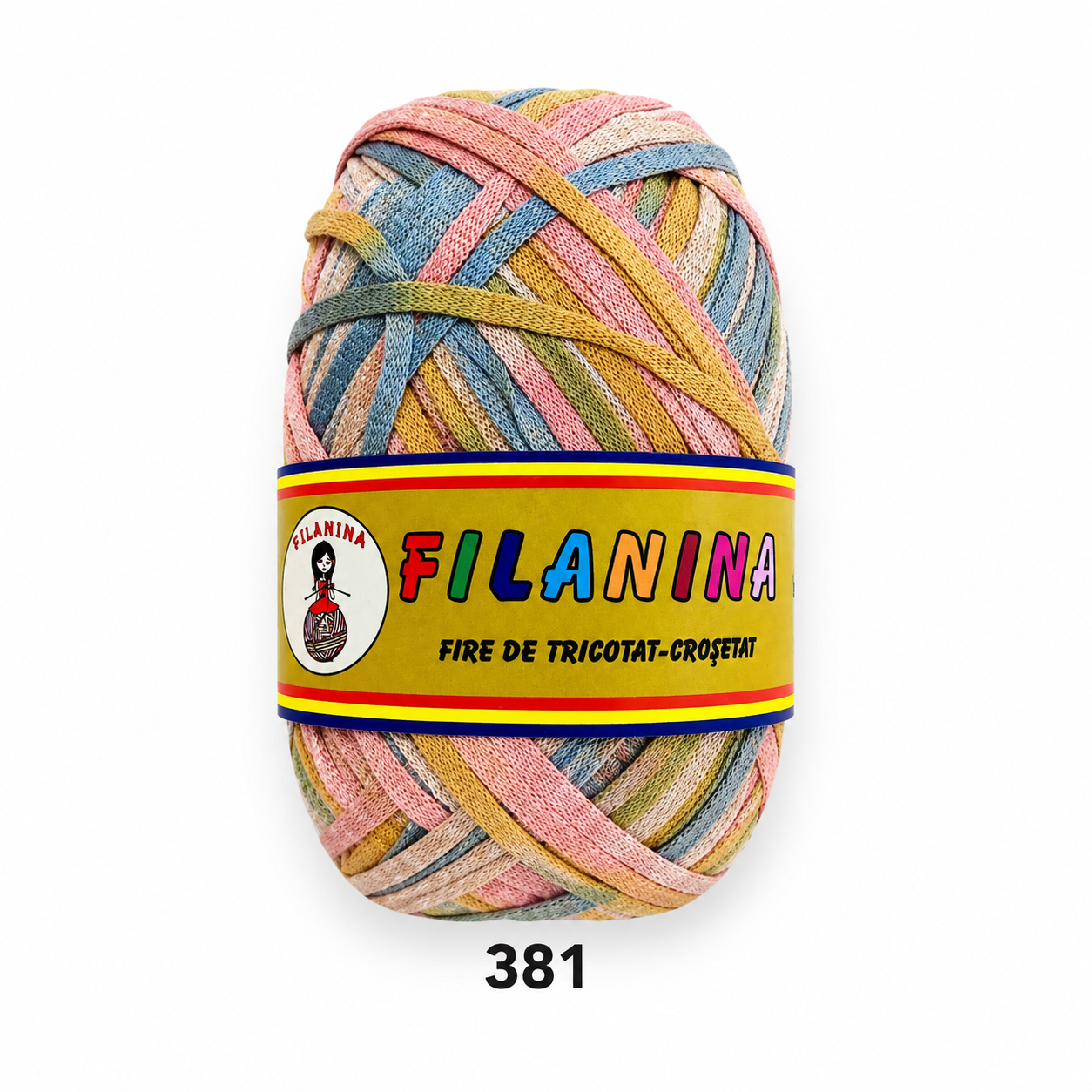 Fir Tip Panglică (Fetuccia) 100% Bumbac 381 DEGRADE cu lyurex