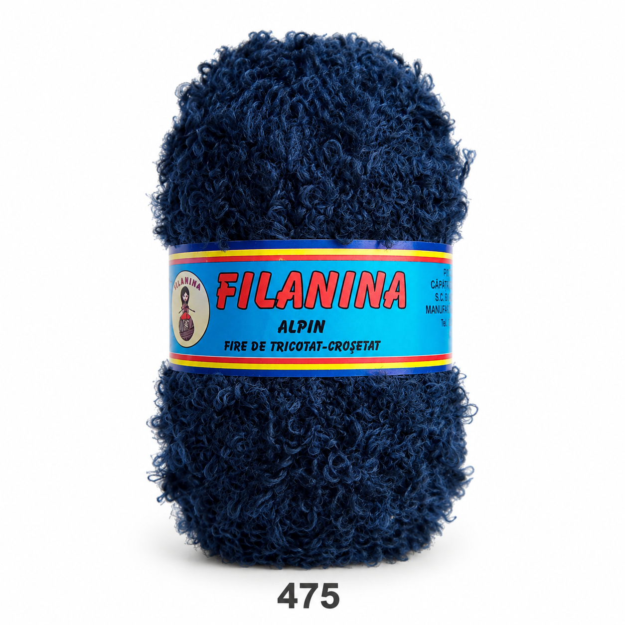 BOUCLÉ GAROFIȚA, Acryl 100%, Cod 475 - DEGRADE (bleumarin/negru)
