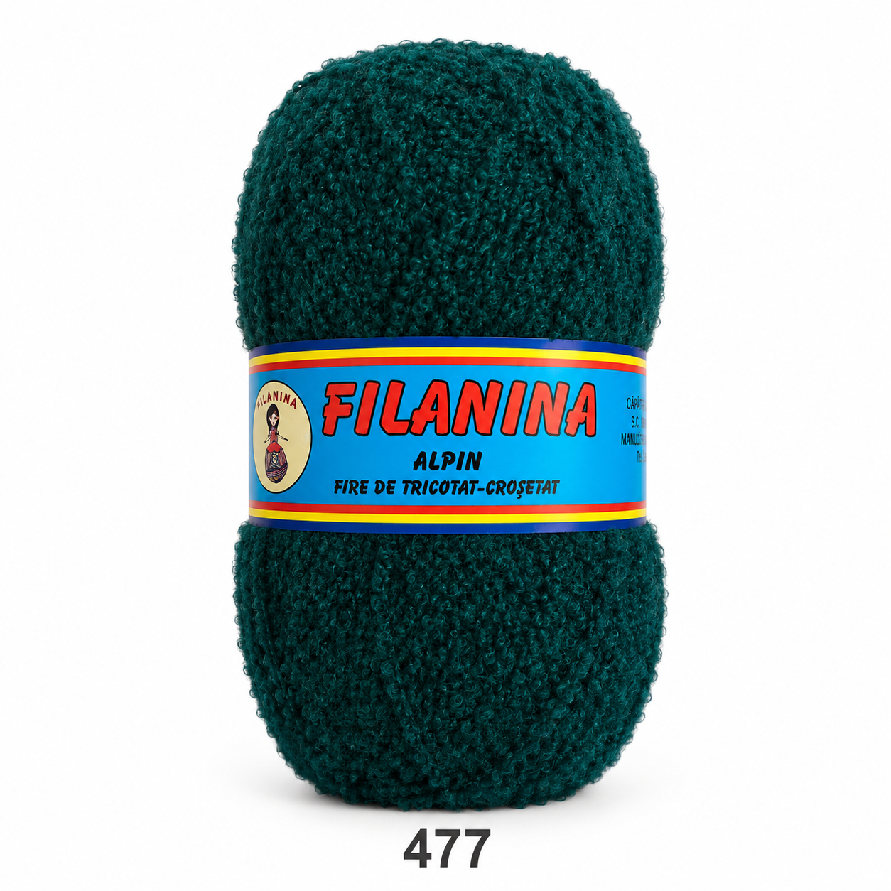 BOUCLÉ GAROFIȚA, Acryl 100%, Cod 477 - VERDE SMARALD