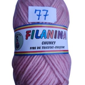 LANA CHUNKY  120M/100G, COD 77- ROZ BOMBON