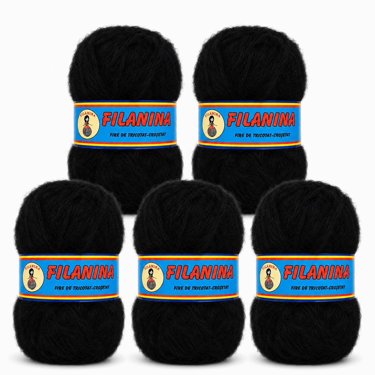 PACHET 500G/ PRET 35LEI - ACRYL Mohair COD 453- NEGRU