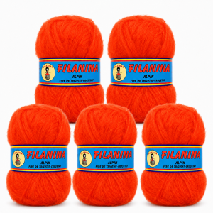 PACHET 500G/ PRET 35LEI - ACRYL Mohair COD 454- PORTOCALIU