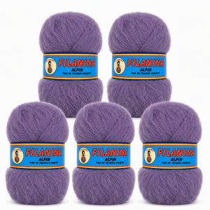 PACHET 500G/ PRET 35LEI - ACRYL Mohair COD 456-MOV DESCHIS