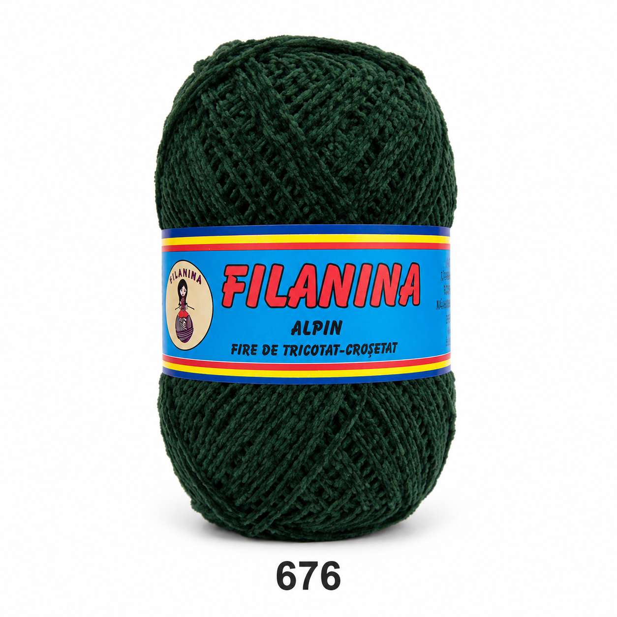 Fir Catifea 100% Acril 300 m – VERDE INCHIS, Cod 676