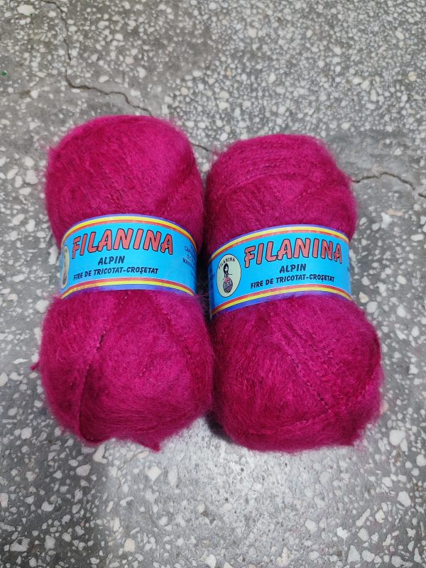PACHET 500G/ PRET 30LEI - ACRYL Mohair  COD 452-FUCHSIA - imagine 2