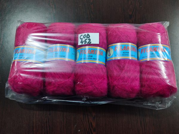 PACHET 500G/ PRET 30LEI - ACRYL Mohair  COD 452-FUCHSIA - imagine 3