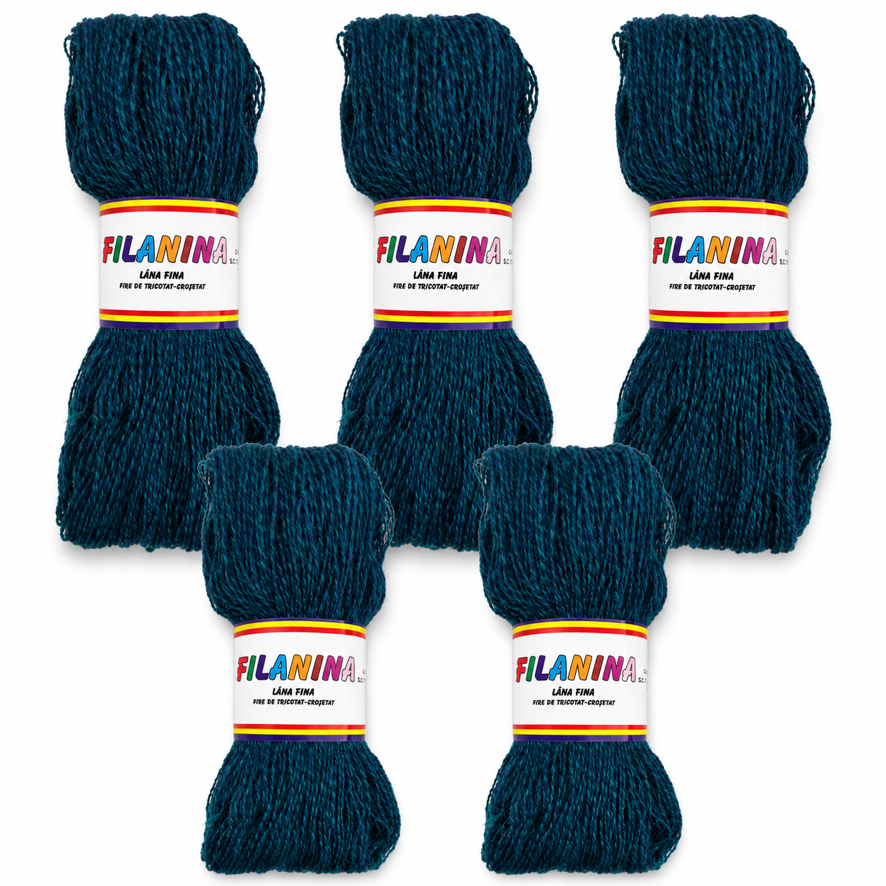 PACHET 500G/ PRET 45 LEI -MOULINE BLEUMARIN- 100% lana COD 129, 400M/100GR