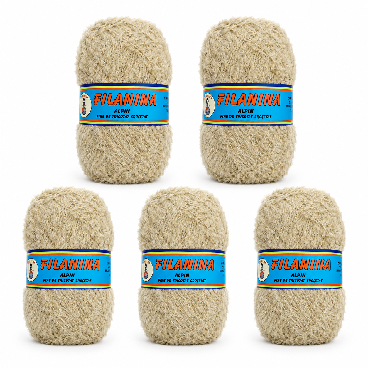 PACHET 500 G/ PRET 35 LEI - ACRYL BOUCLÉ GAROFIȚA COD 473-CREM