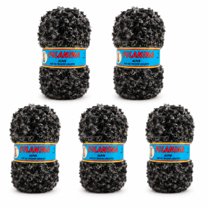 PACHET 500 G/ PRET 35 LEI - ACRYL BOUCLÉ GAROFIȚA COD 476- DEGRADE ALB- NEGRU