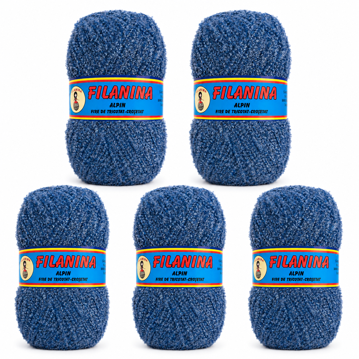 PACHET 500 G/ PRET 35 LEI - ACRYL BOUCLÉ GAROFIȚA COD 478- ALBASTRU