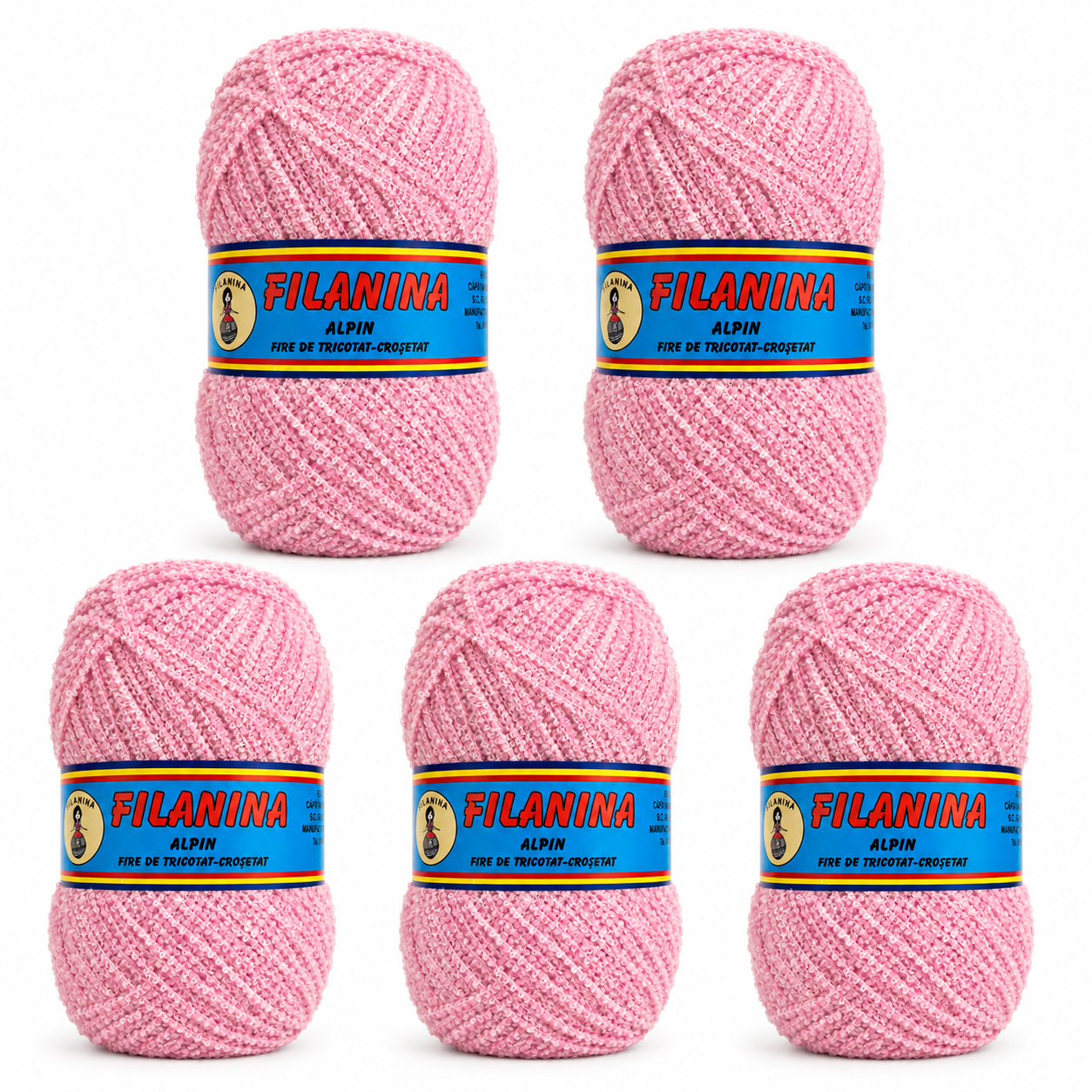 PACHET 500 G/ PRET 35 LEI - ACRYL BOUCLÉ GAROFIȚA COD 479- ROZ