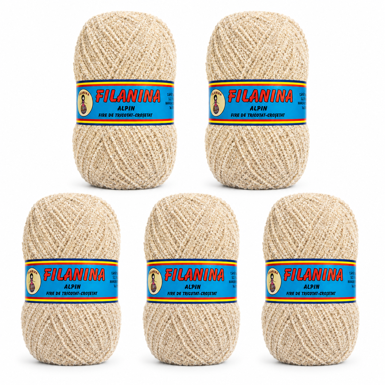 PACHET 500 G/ PRET 35 LEI - ACRYL BOUCLÉ GAROFIȚA COD 480- CREM