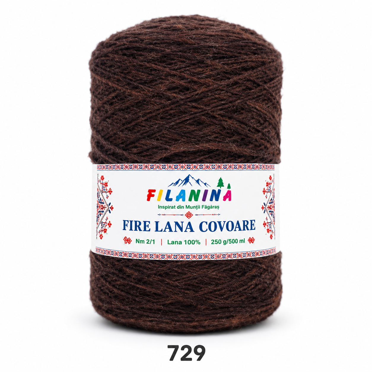 Fir lână Nm 2/1, cod 729, MARO ROSCAT- bobina 250g