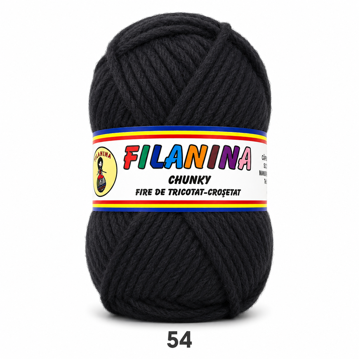 LANA CHUNKY 120M/100G, 54 NEGRU