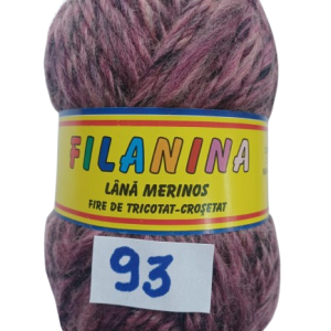 LANA CHUNKY  120M/100G, COD 93- Mouline (negru, mov)