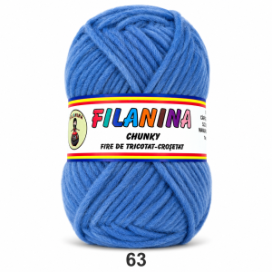 LANA CHUNKY 120M/100G, COD 63- BLEU