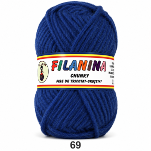 LANA CHUNKY 120M/100G, COD 69- ALBASTRU