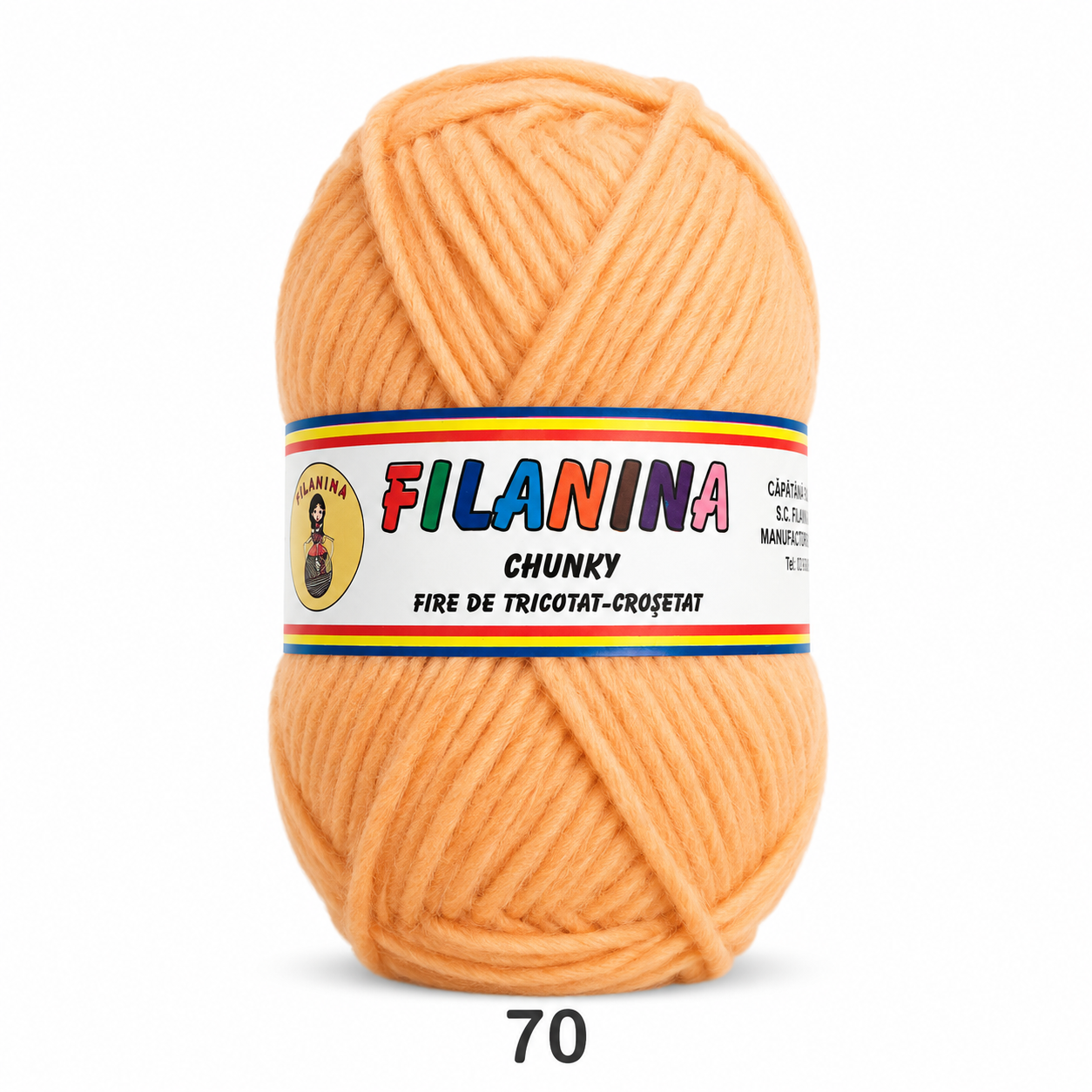 LANA CHUNKY 120M/100G, COD 70- PIERSICA