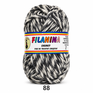LANA CHUNKY 120M/100G, COD 88- Mouline (negru,gri, alb)