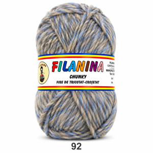 LANA CHUNKY 120M/100G, COD 92- Mouline (bleu, gri)