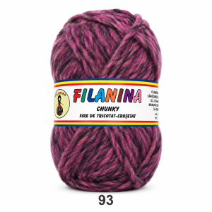LANA CHUNKY 120M/100G, COD 93- Mouline (negru, mov)