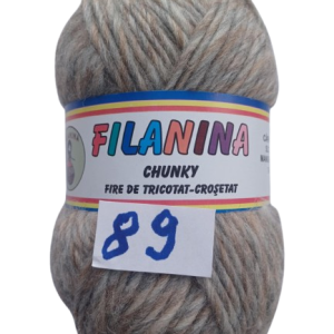 LANA CHUNKY  120M/100G, COD 89- Mouline (gri inchis, gri deschis, bej)