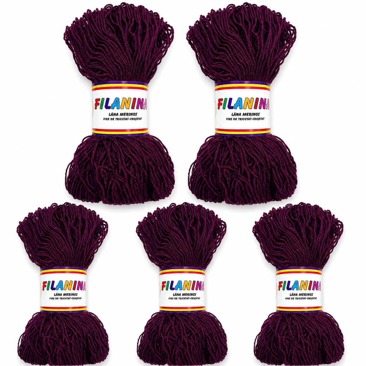 PACHET 500G/ PRET 45 LEI -MOV PRUNA- 100% lana COD 156, 170M/100GR