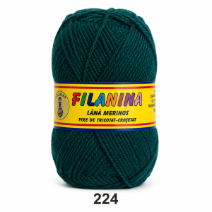 Lână 100% - 170 m/ 100GR, COD 224 - Verde Sticla