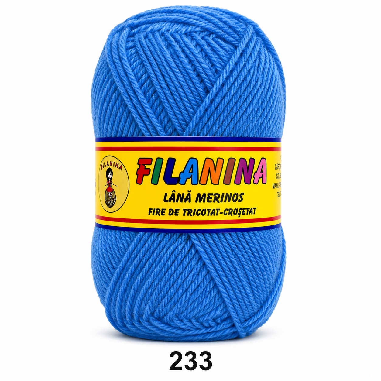 Lână 100% - 170 m/ 100GR, COD 233- Bleu