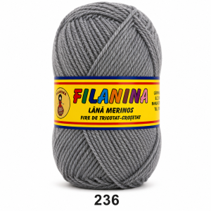 Lână 100% - 170 m/ 100GR, COD 236 Gri Deschis