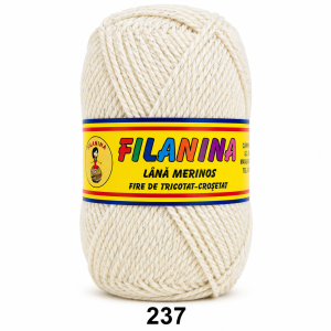 Lână 100% - 170 m/ 100GR, COD 237 - Alb cu sclipici
