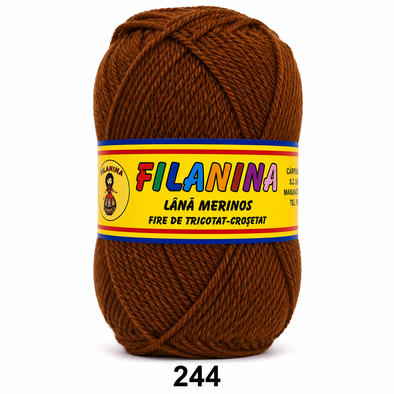 Lână 100% - 170 m/ 100GR, COD 244 - Maro