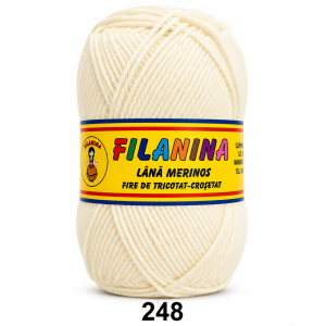 Lână 100% - 170 m/ 100GR, COD 248 - Alb Natur