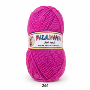 Lână 100% - 400m/ 100GR, COD 261 -ROZ INCHIS