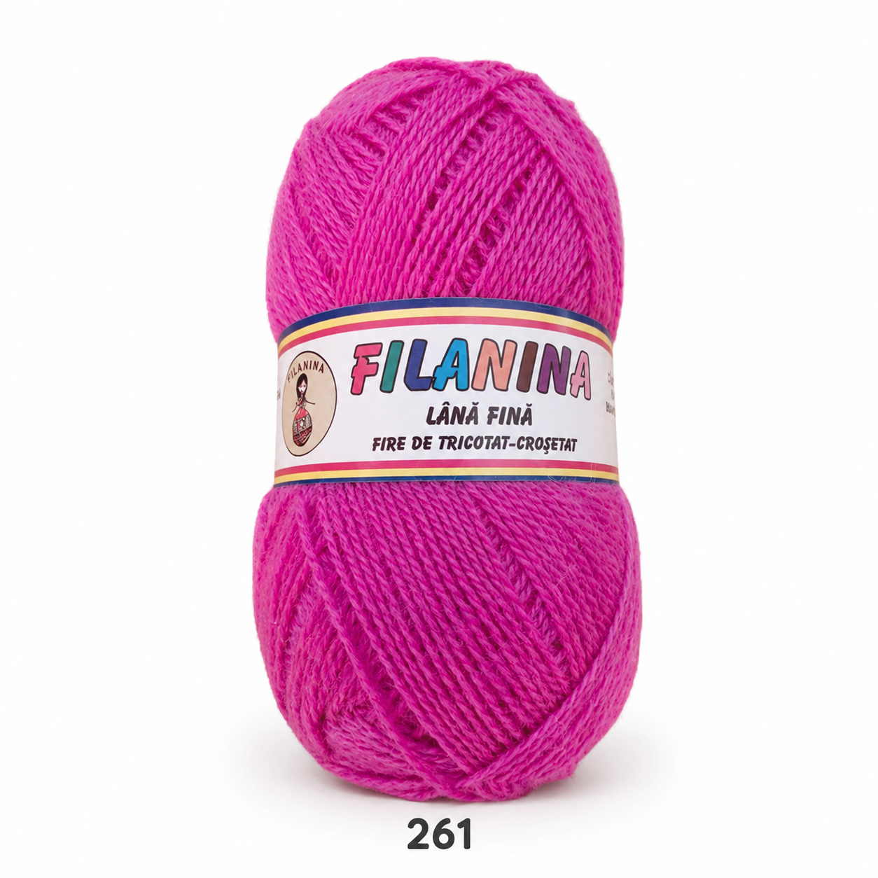 Lână 100% - 400m/ 100GR, COD 261 -ROZ INCHIS