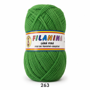 Lână 100% - 400m/ 100GR, COD 263 - Verde Fistic