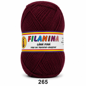 Lână 100% - 400m/ 100GR, COD 265 - Bordo inchis
