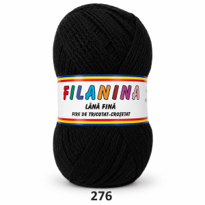 Lână 100% - 400m/ 100GR, COD 276 - Negru