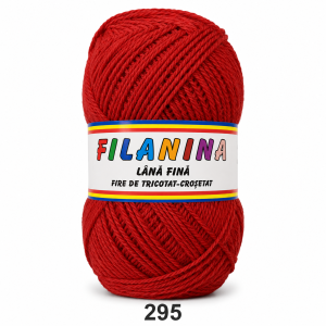 Lână 100% - 400m/ 100GR, COD 295 - Rosu Inchis