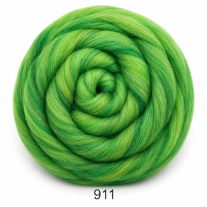 Fir gigant din lână merino- Cod:911, Verde melanj - 1 Kg