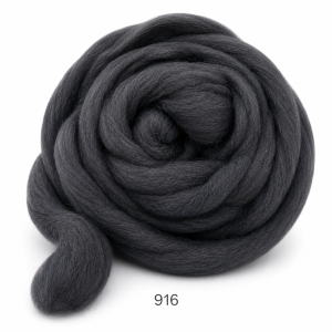 Fir gigant din lână merinos - Cod: 916, NEGRU - 1 Kg